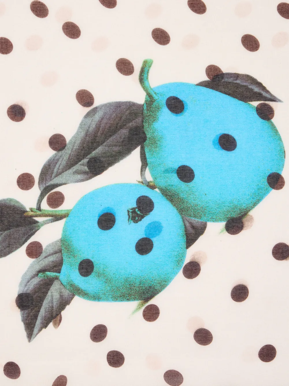 Paul Smith 'Pears and Polka Dot' katoenen pochet Beige