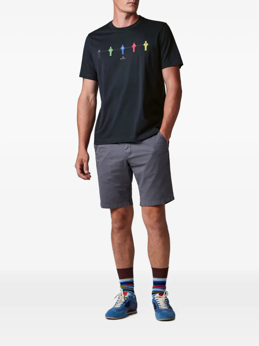 PS Paul Smith T-shirt met grafische print Blauw
