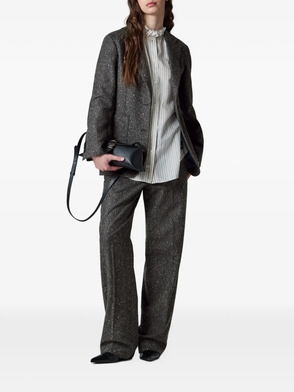 Paul Smith Donegal wollen straight broek Grijs