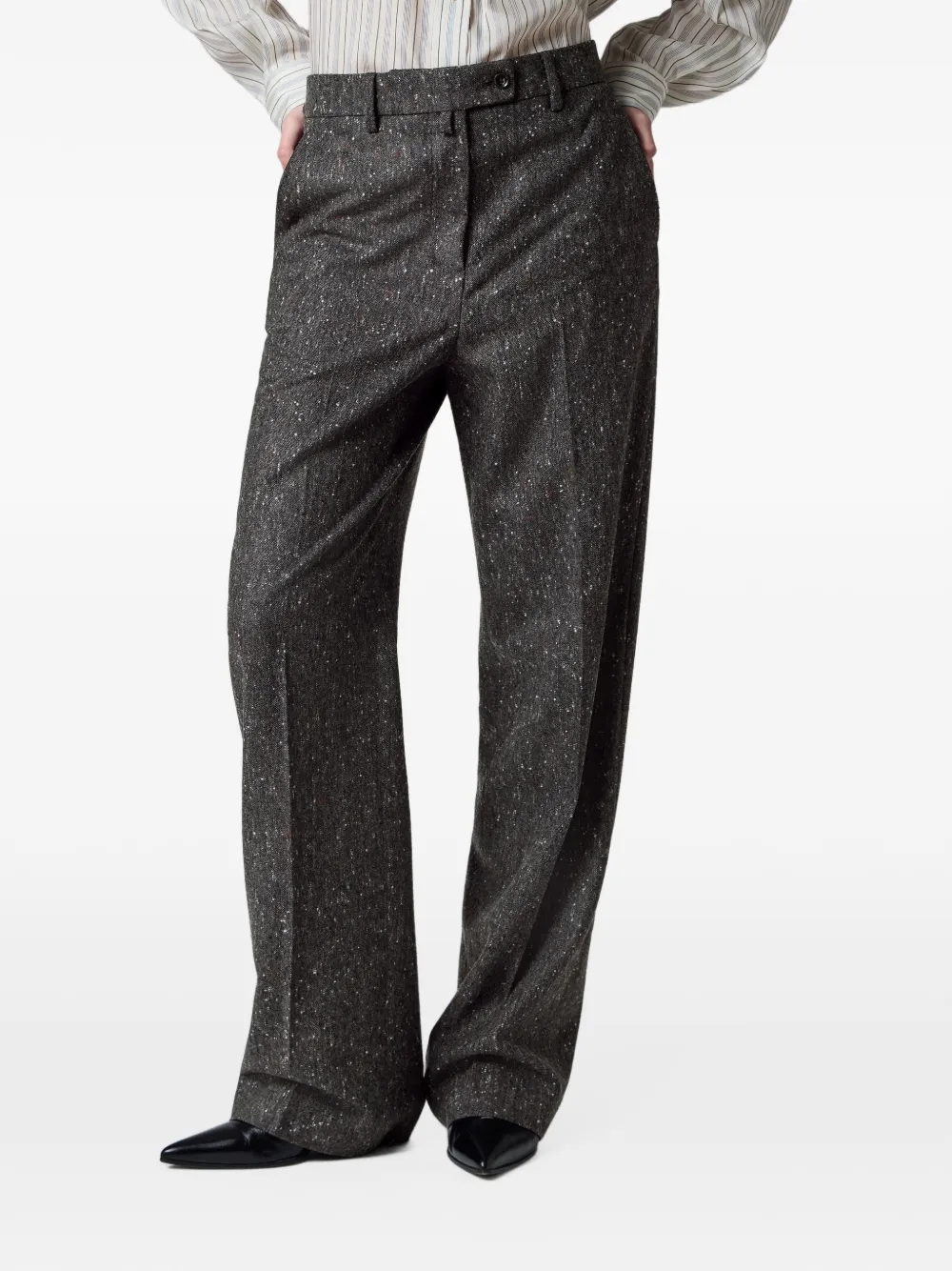 Paul Smith Donegal wollen straight broek Grijs