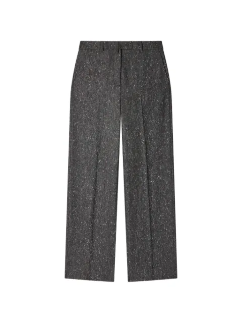 Paul Smith charcoal Donegal wool straight-leg trousers