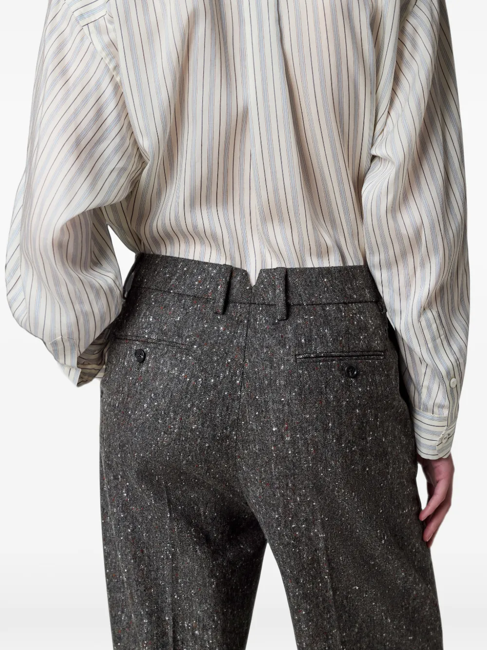 Paul Smith Donegal wollen straight broek Grijs