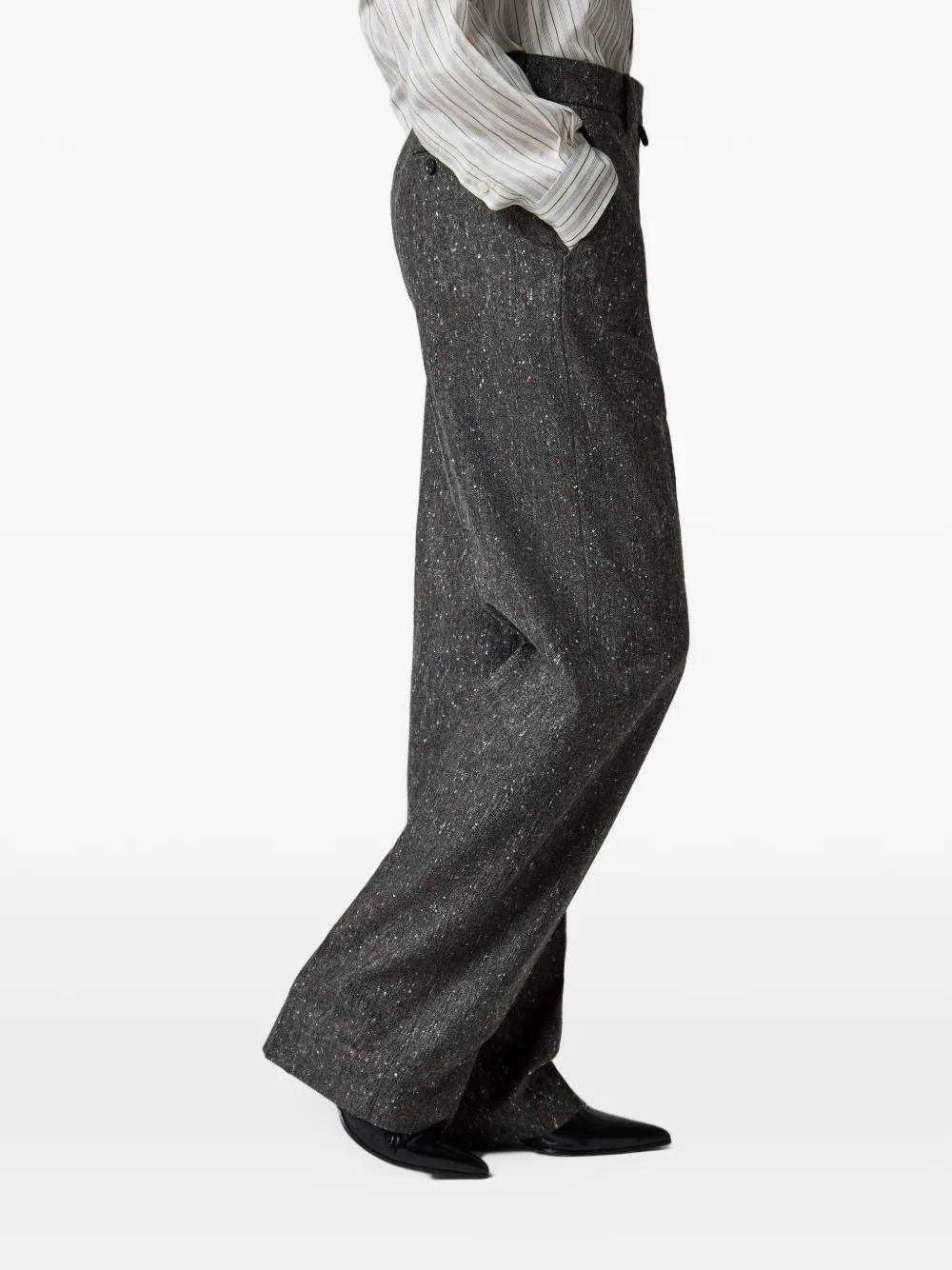 Paul Smith Donegal wollen straight broek Grijs
