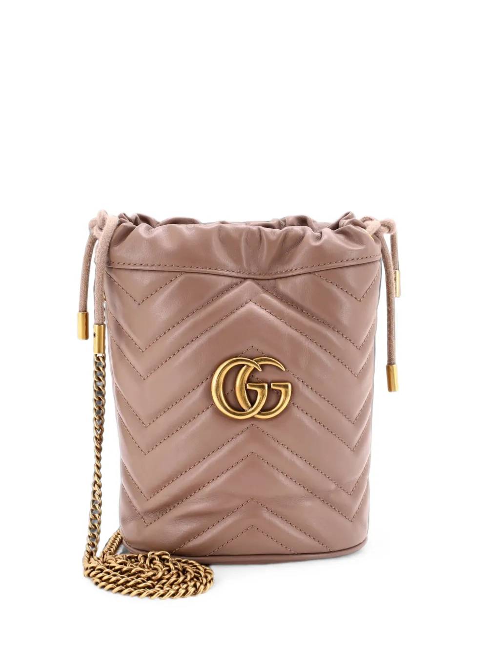 Gucci Pre-Owned GG Marmont Matelasse Leather Mini bucket bag - Toni neutri