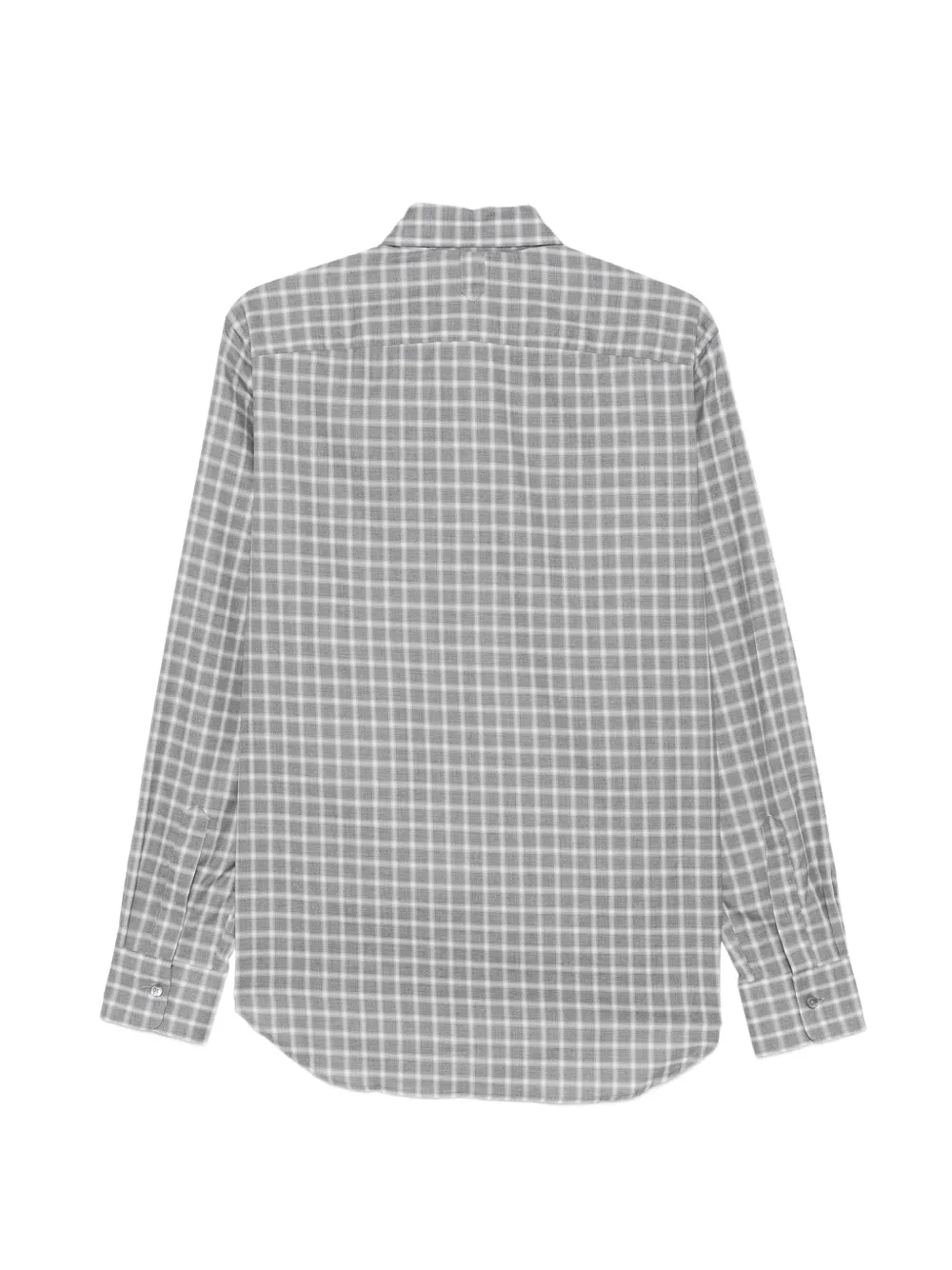 Canali check-pattern button-down shirt Grijs