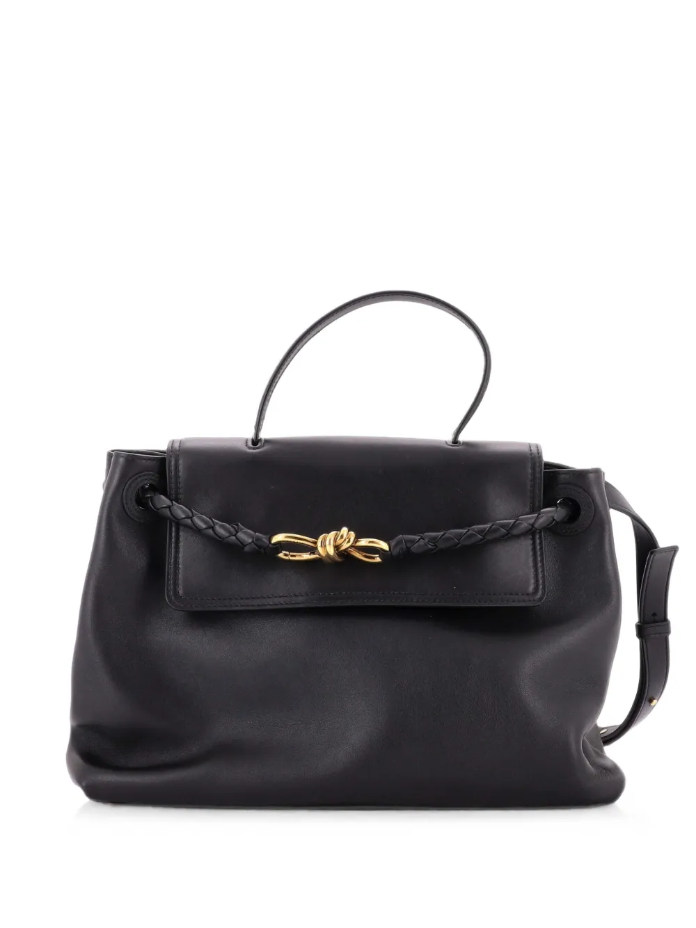Bottega Veneta Pre-Owned Borsa a tracolla Ciao Ciao media in pelle con dettaglio Intrecciato - Nero