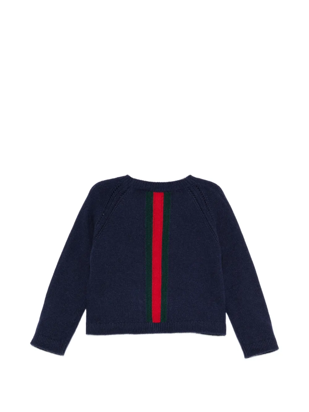 Gucci Kids Kabelgebreid vest met raglan mouwen Blauw