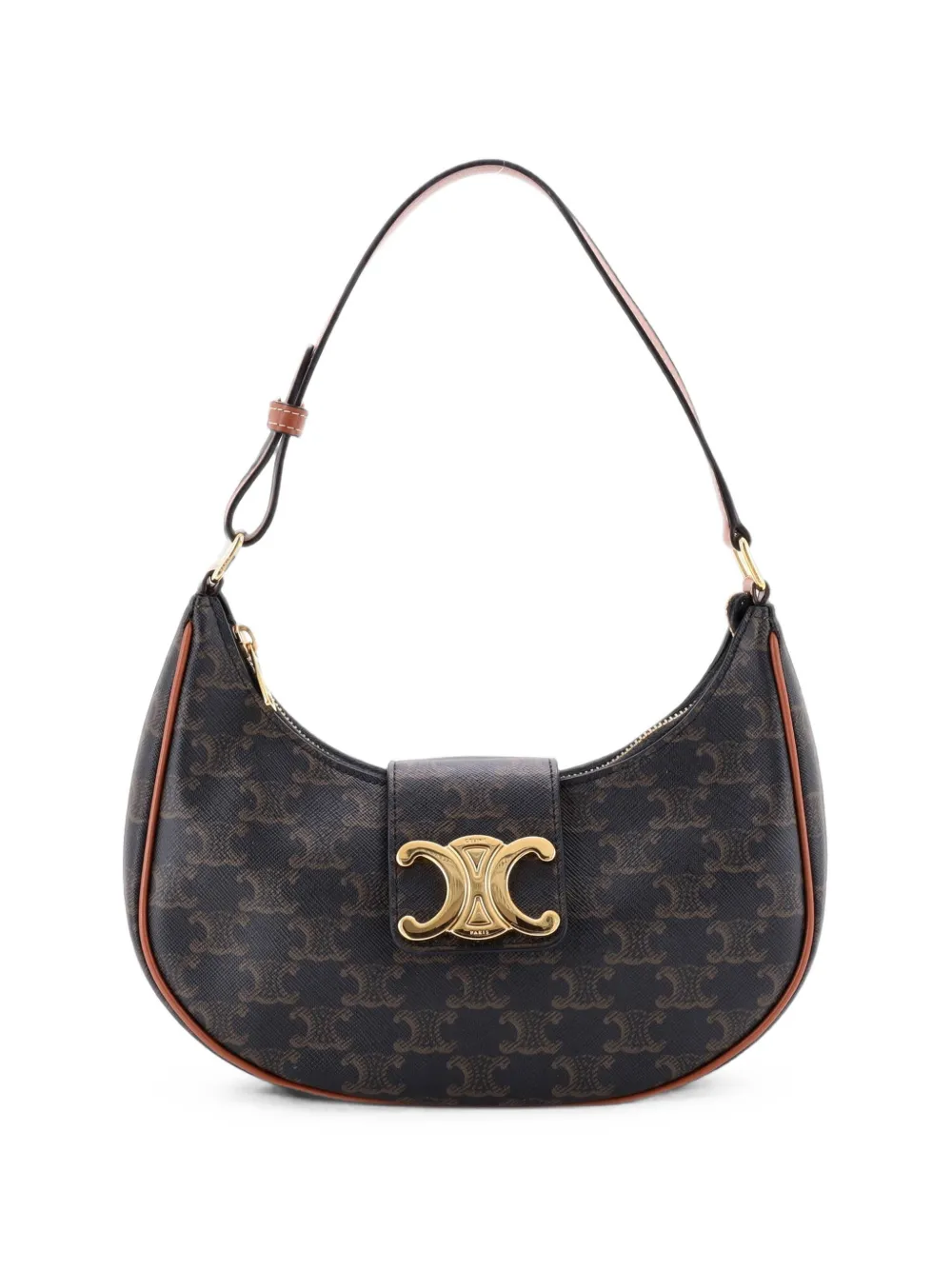 Celine Pre-Owned Ava Triomphe Bag Triomphe Coated Canvas shoulder bag - Marrone