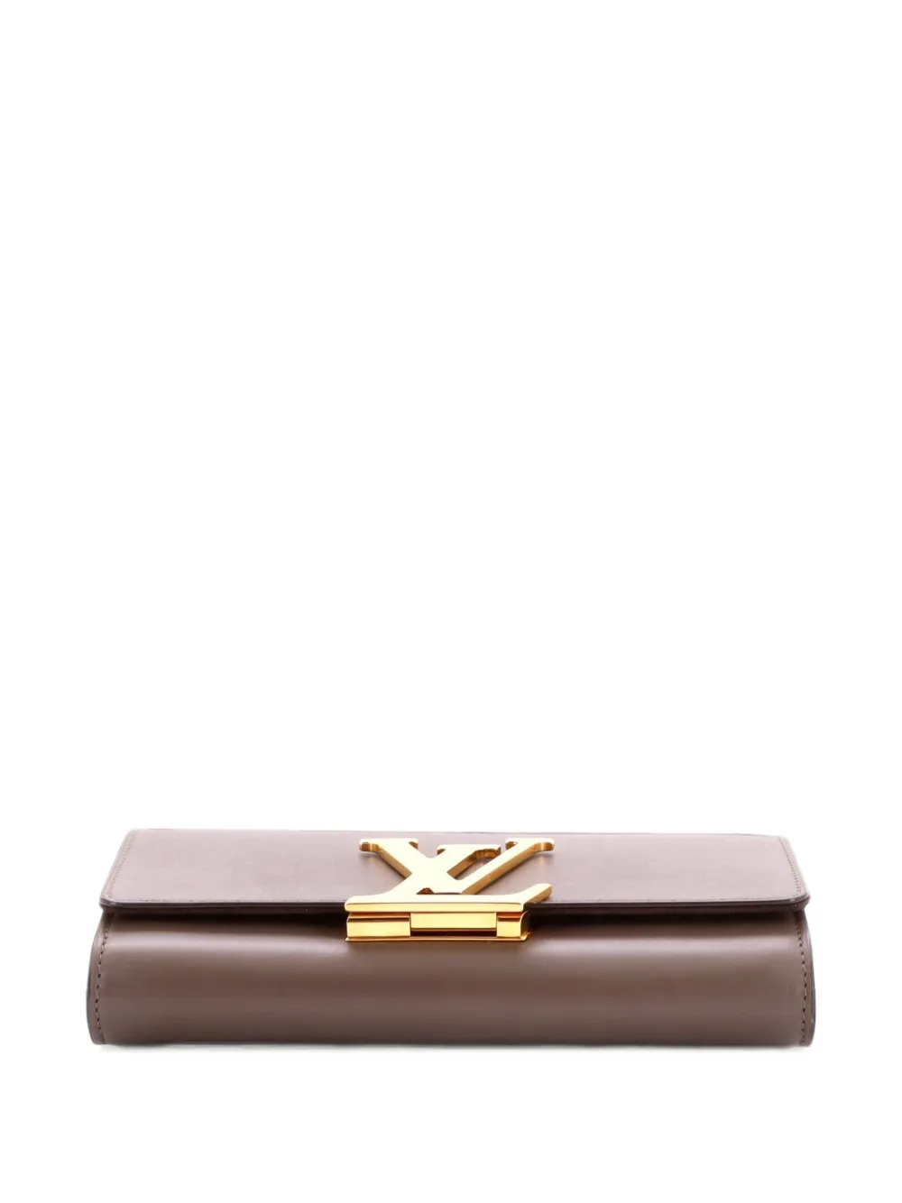 Louis Vuitton Pre-Owned Chain Louise Leather GM clutch bag - Marrone