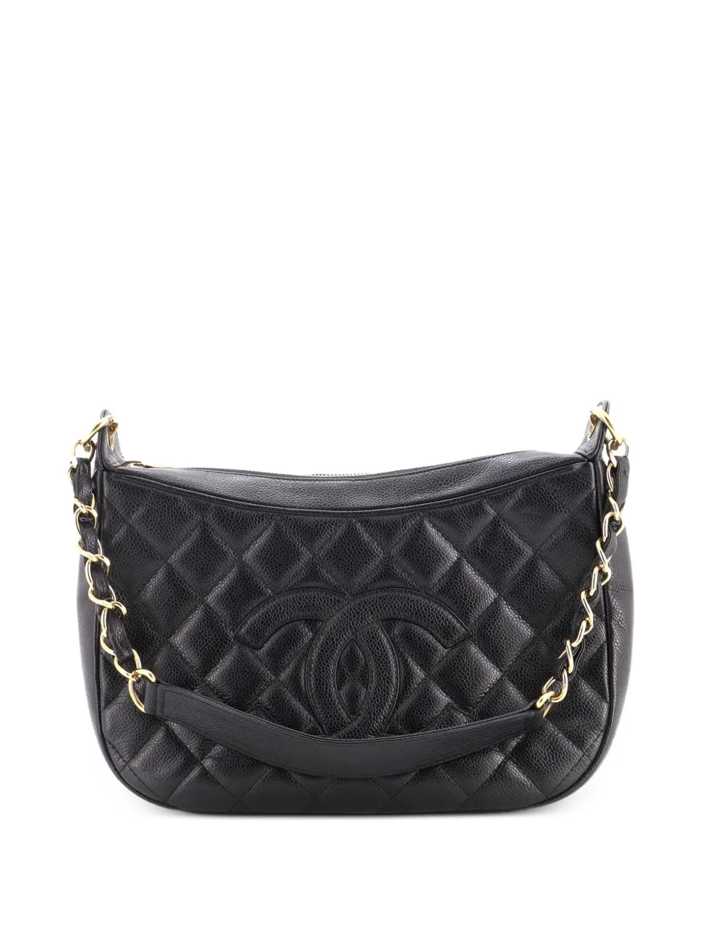 CHANEL Pre-Owned Timeless CC Chain Shoulder Bag Quilted Caviar Medium hobo bag - Nero