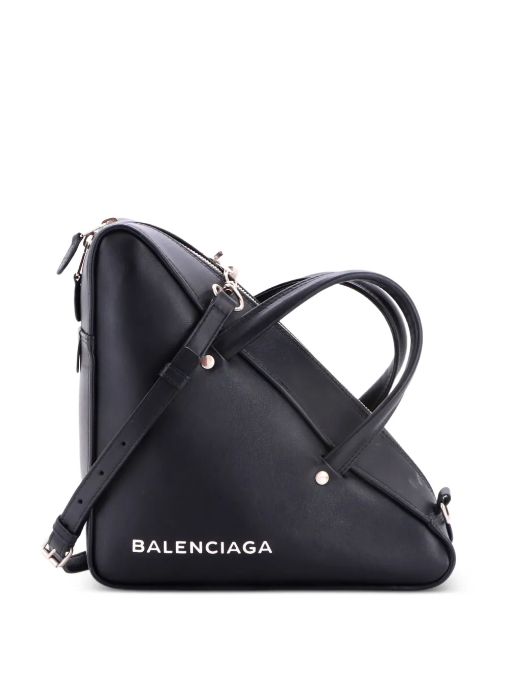 Balenciaga Pre-Owned Triangle Duffle Bag Leather Small satchel - Nero