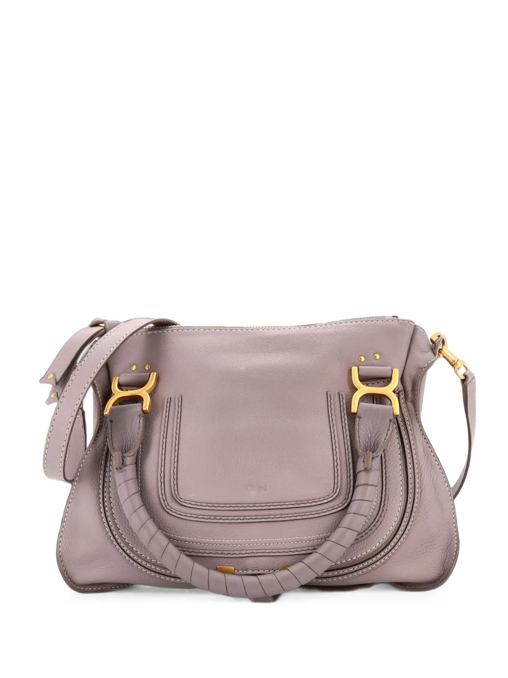 Chloé Pre-Owned Marcie Leather Medium satchel - Grigio
