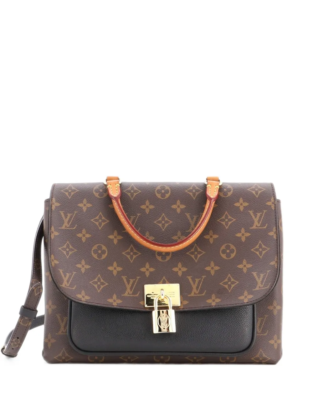 Louis Vuitton Pre-Owned Marignan Handbag Monogram Canvas with Leather shoulder bag - Marrone