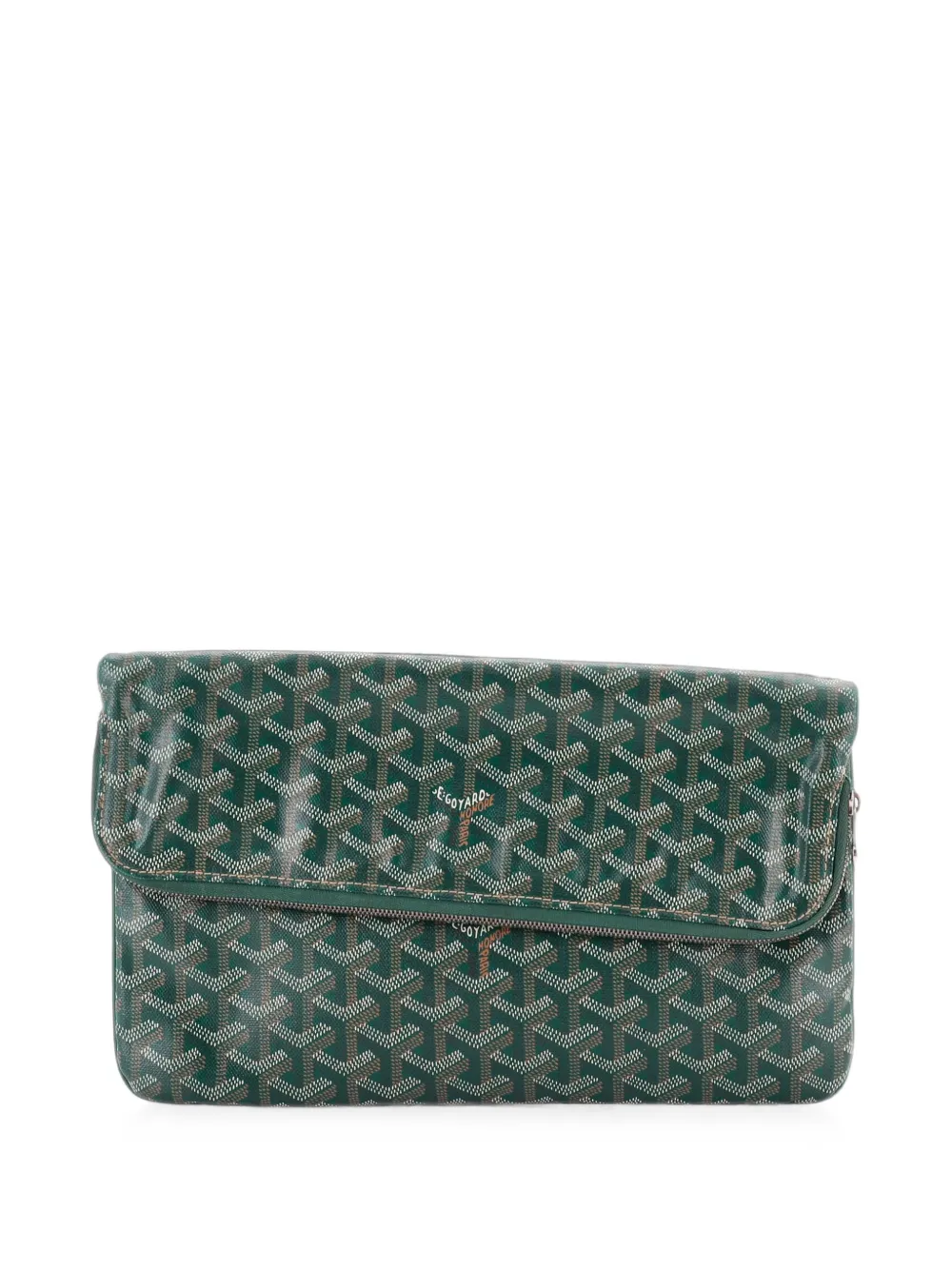 Goyard Pre-Owned Clutch Saint Marie in tela cerata - Verde