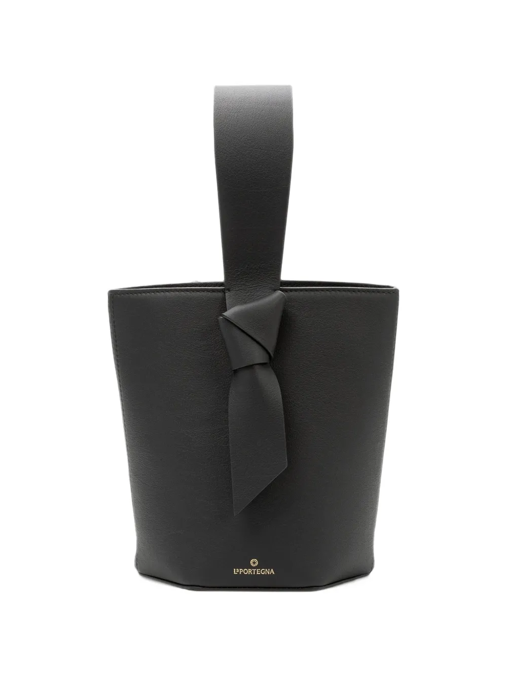 La Portegna Julieta knotted leather bucket mini bag