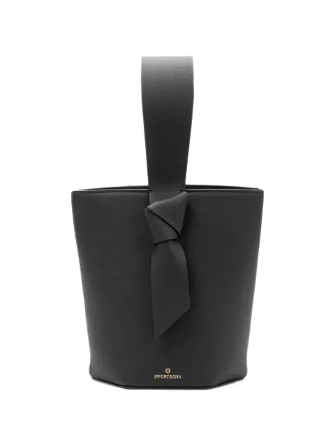 La Portegna Julieta knotted leather bucket mini bag