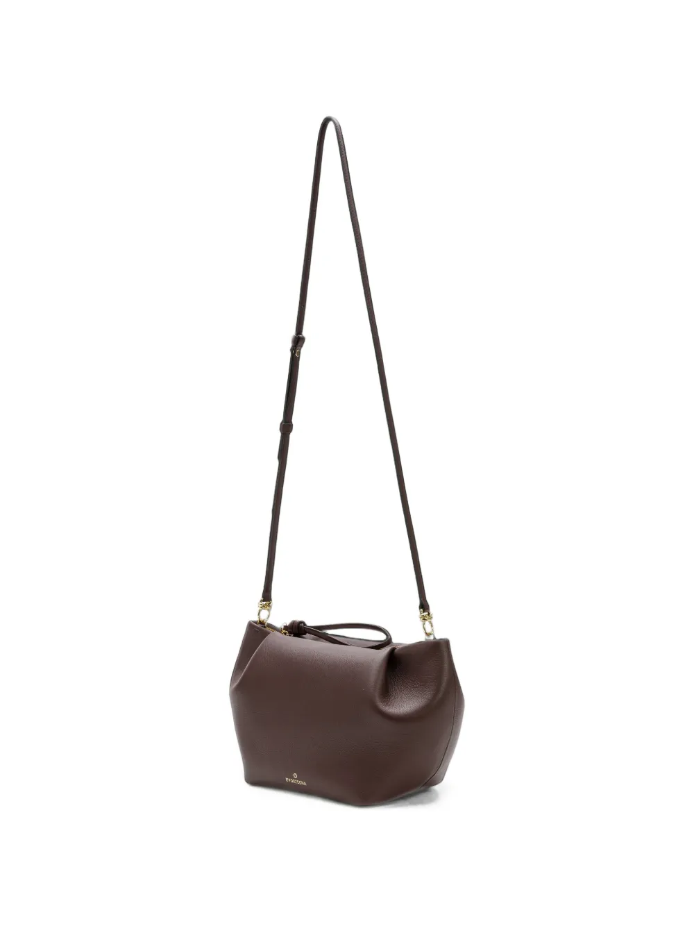 La Portegna Marta leren clutch Rood