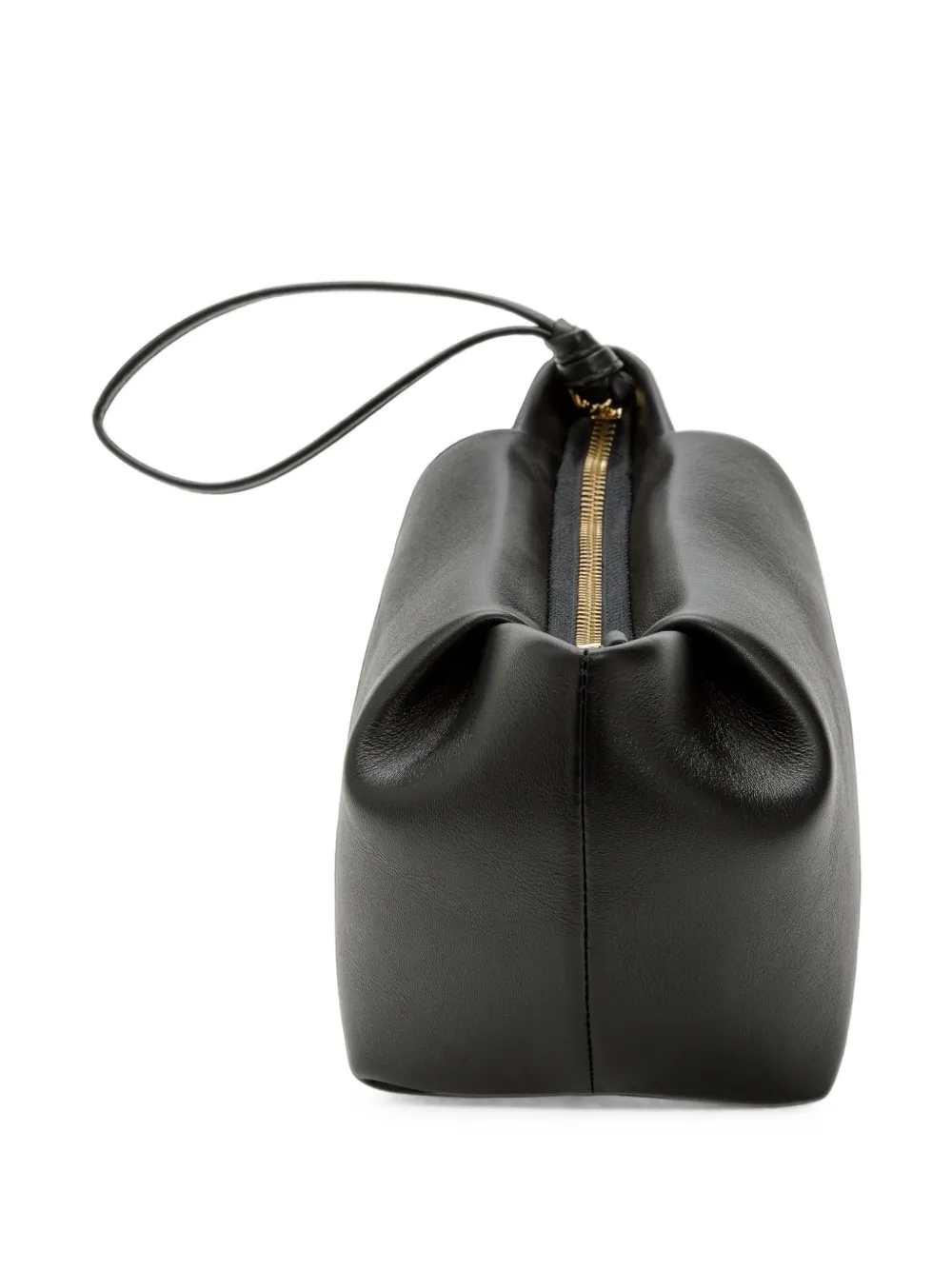 La Portegna Martita leren clutch Zwart