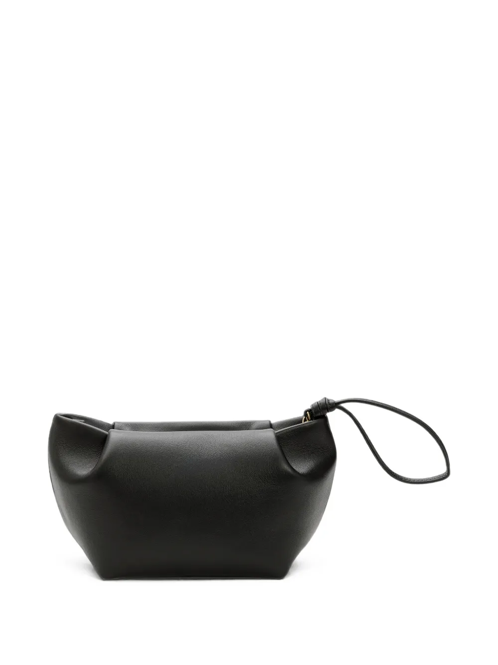 La Portegna Martita leren clutch Zwart