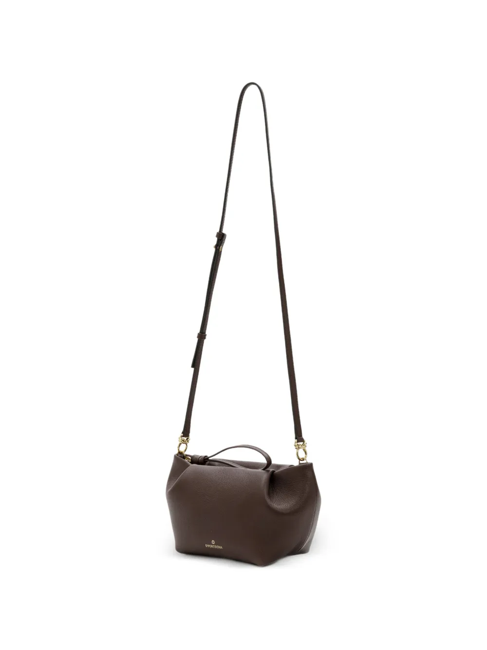 La Portegna Kleine Martita leren clutch Bruin