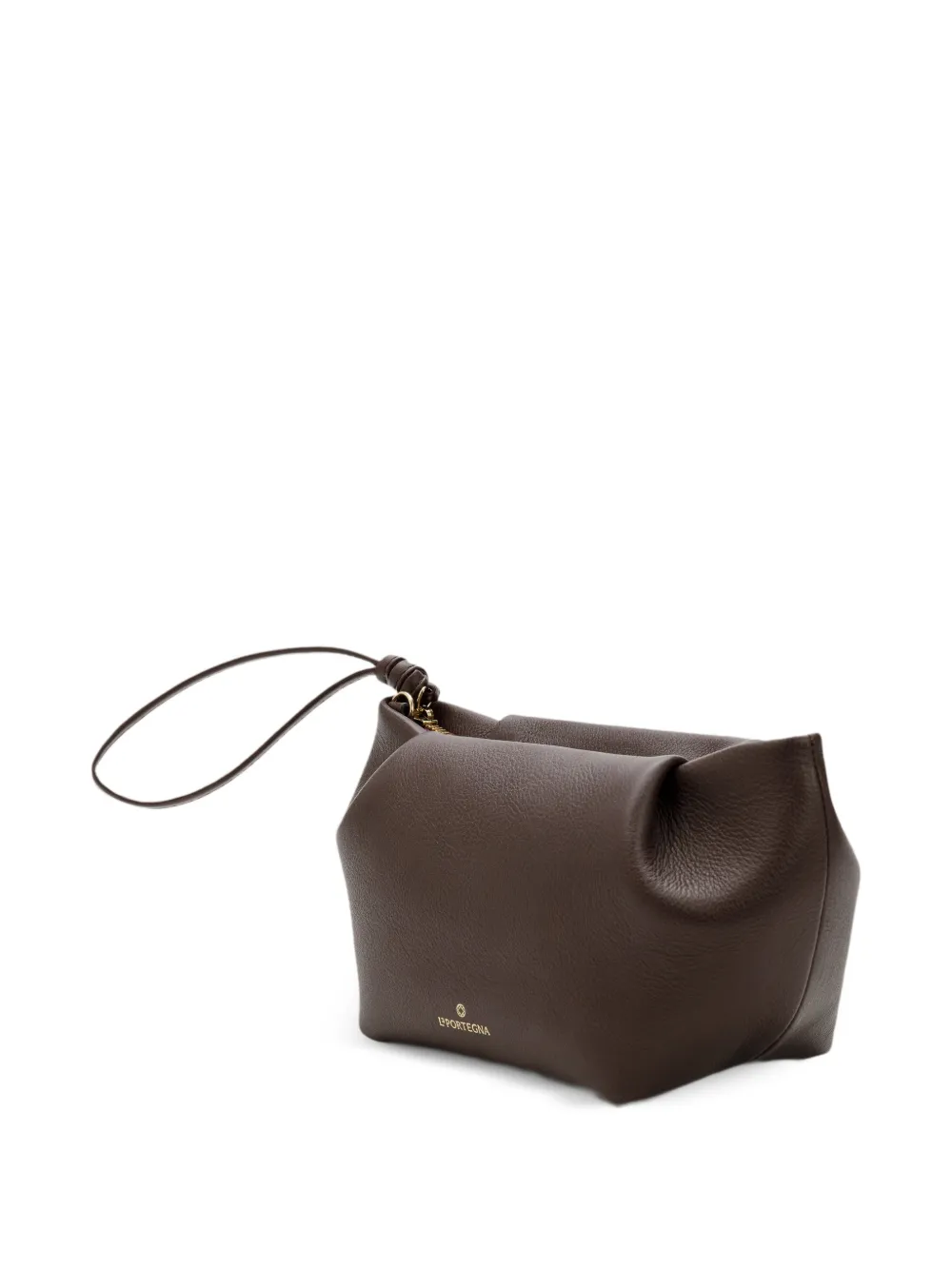 La Portegna Kleine Martita leren clutch Bruin