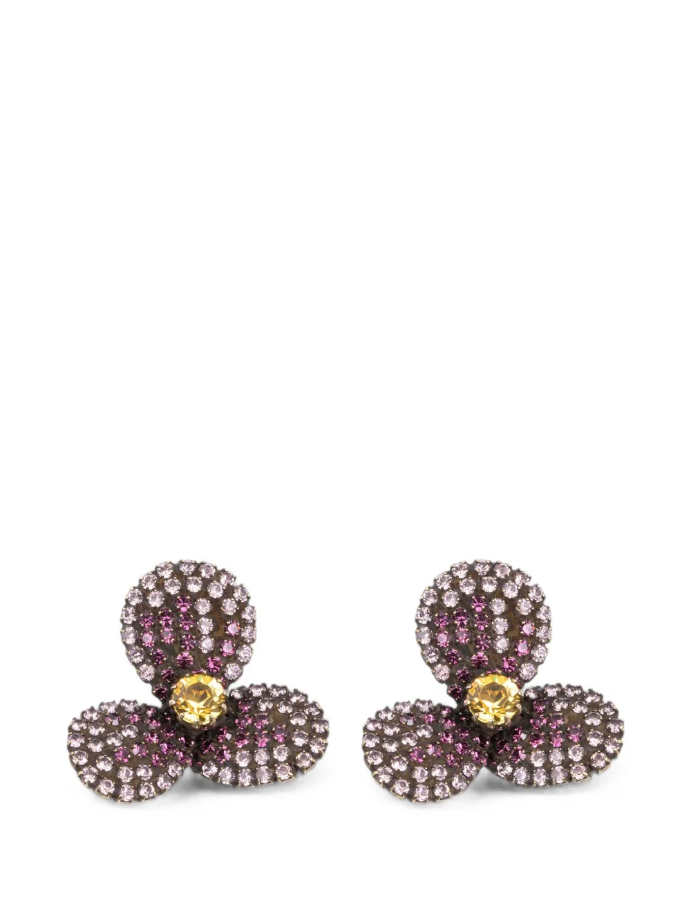 Jennifer Behr Isabelle crystal-embellished flower earrings · OS