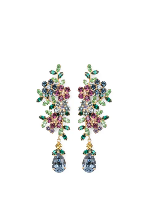 Jennifer Behr Yasmin crystal-embellished floral earrings