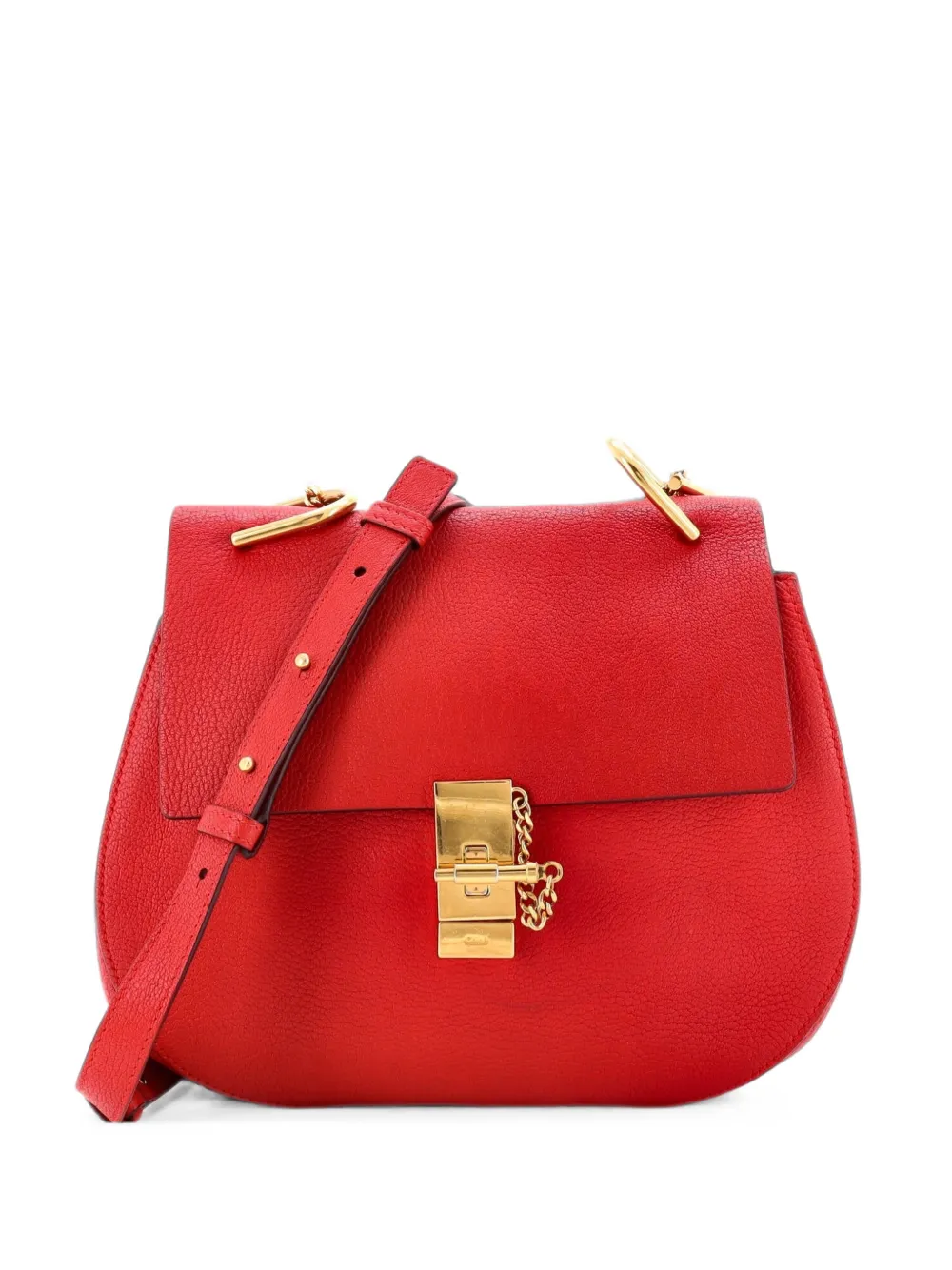 Chloé Pre-Owned Drew Leather Medium crossbody bag - Rosso