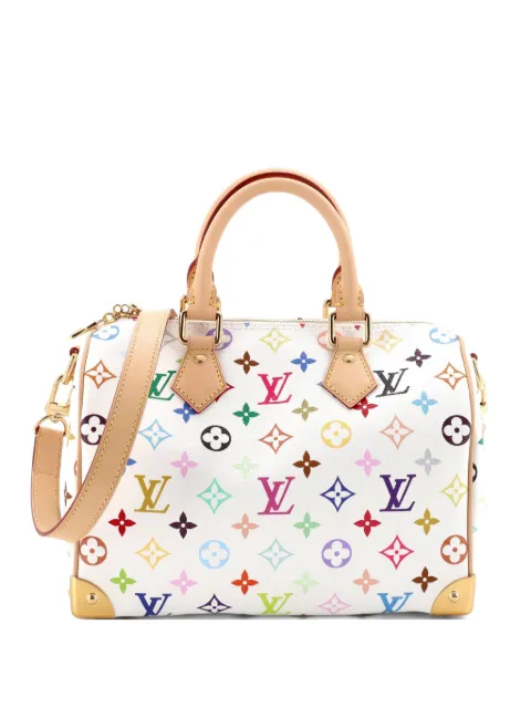 Louis Vuitton Pre-Owned x Takashi Murakami mehrfarbige Speedy Bandouliere Satchel-Tasche mit Monogramm 25cm