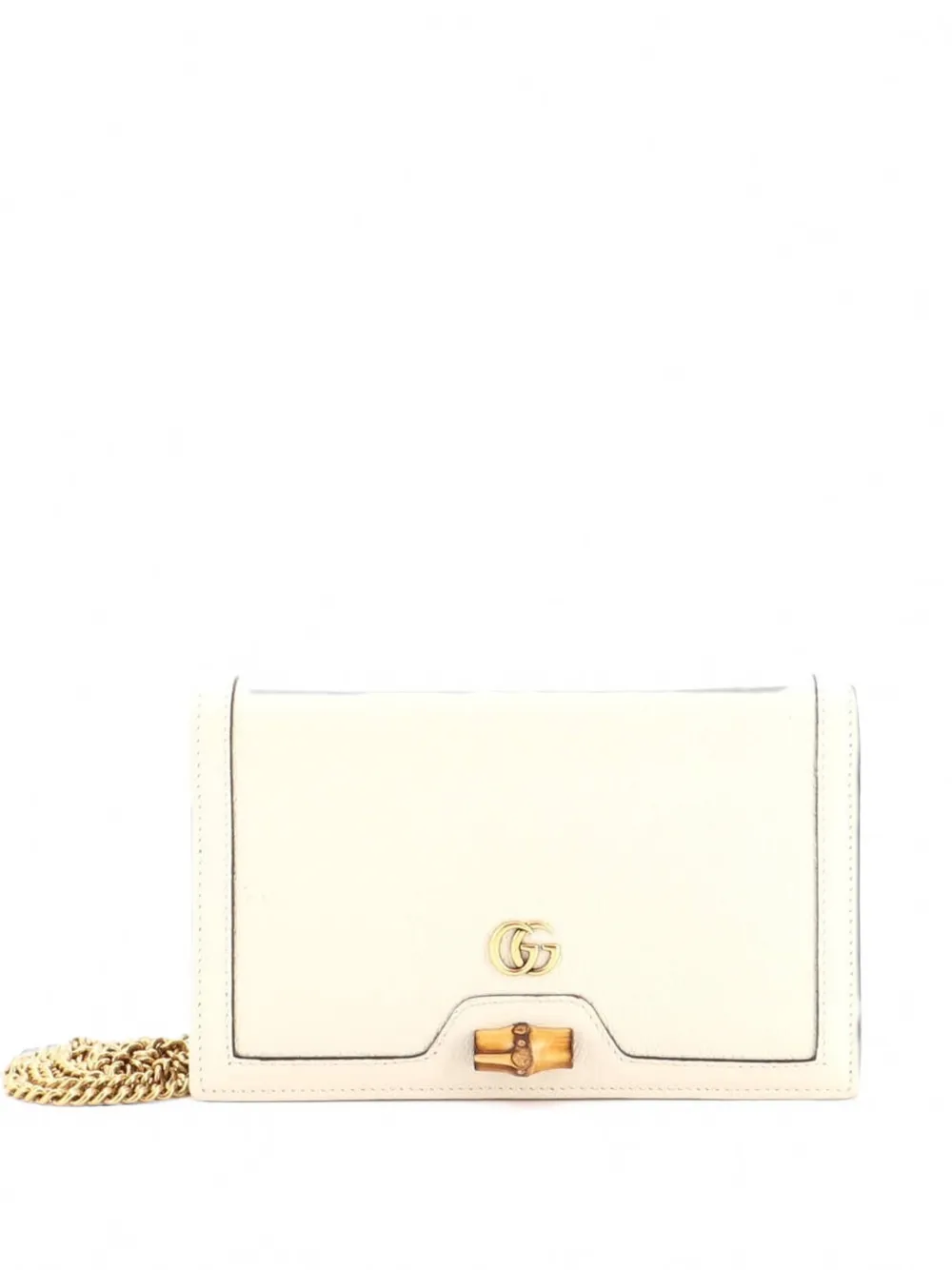 Gucci Pre-Owned Borsa a tracolla Diana mini in pelle con catena e dettaglio in bambù - Toni neutri