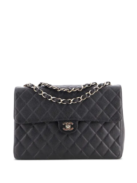 CHANEL Pre-Owned Square Classic Single Flap Bag Quilted Caviar Jumbo shoulder bag