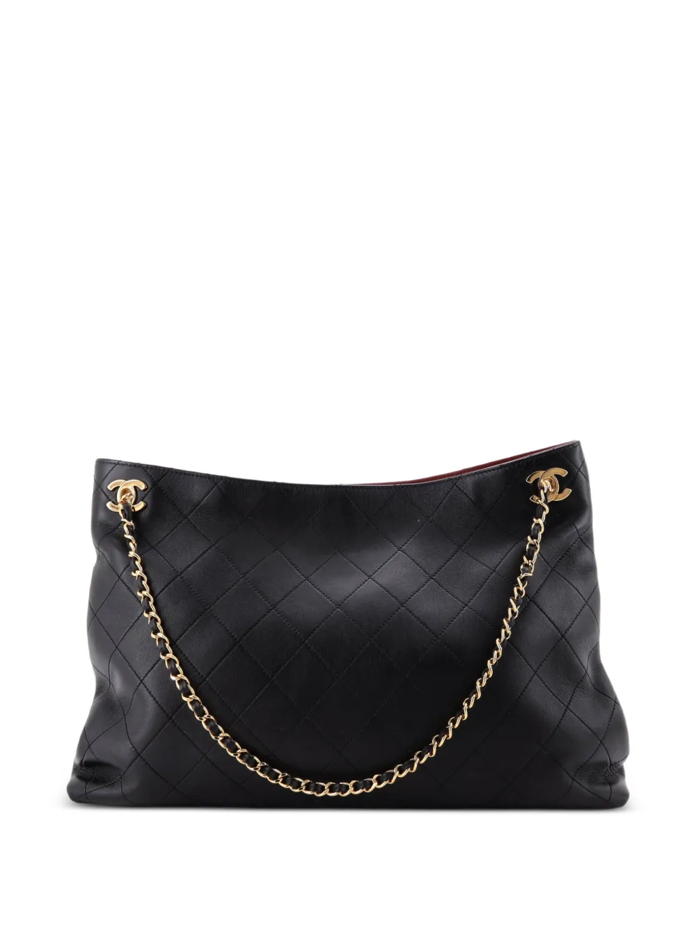 CHANEL Pre-Owned Metiers d'Art CC Shopping Bag Quilted Lambskin Large shoulder bag - Nero