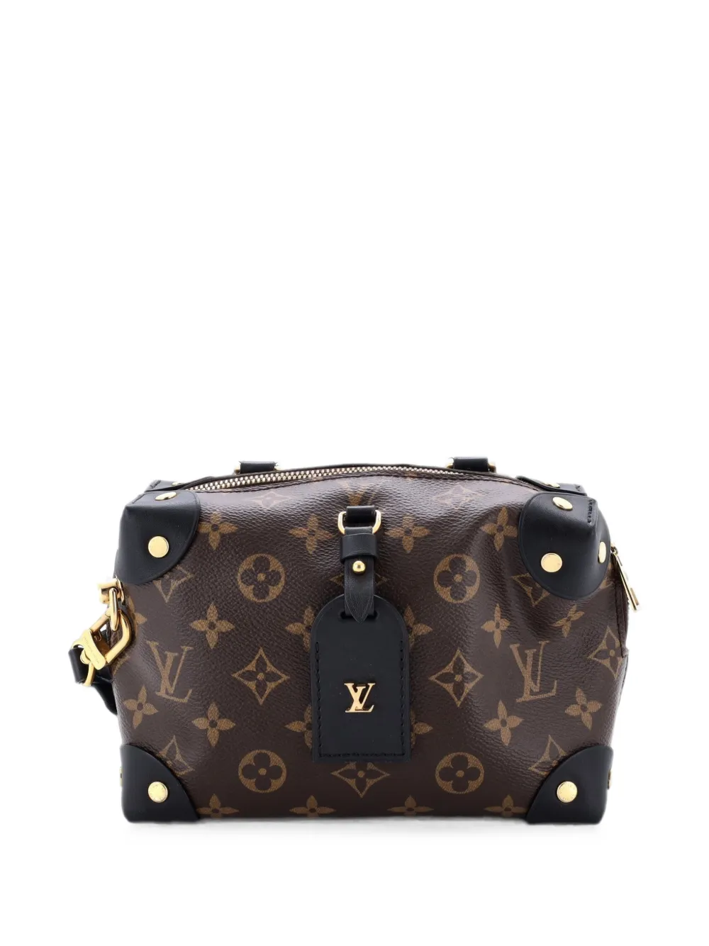 Louis Vuitton Pre-Owned Petite Malle Souple Monogramm -Canvas-Schultertasche - Schwarz