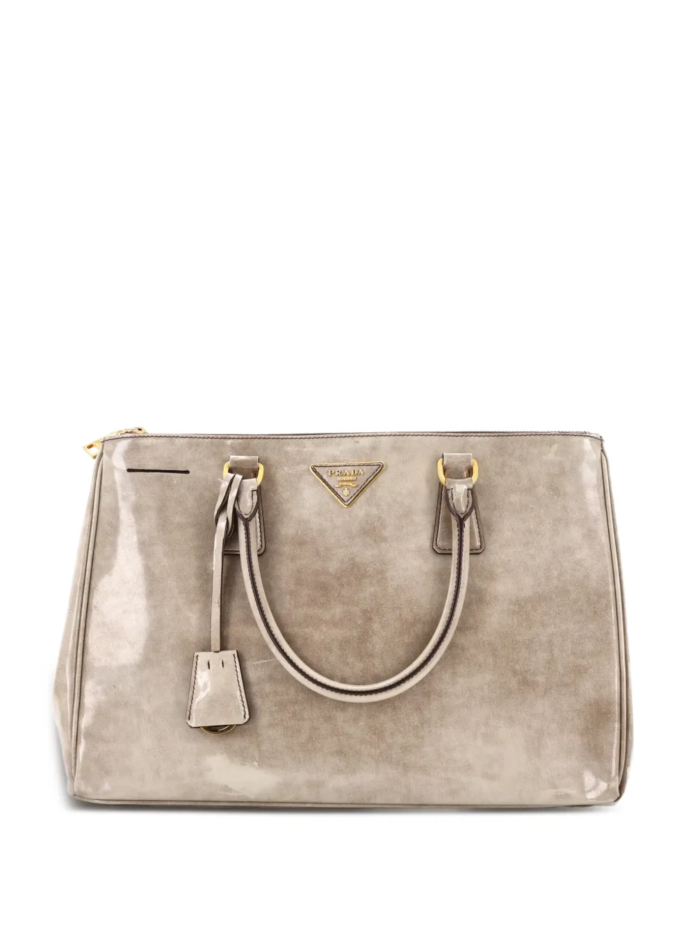 Prada Pre-Owned Mittelgroße Lux Spazzolato Tote Bag mit Reißverschluss - Braun