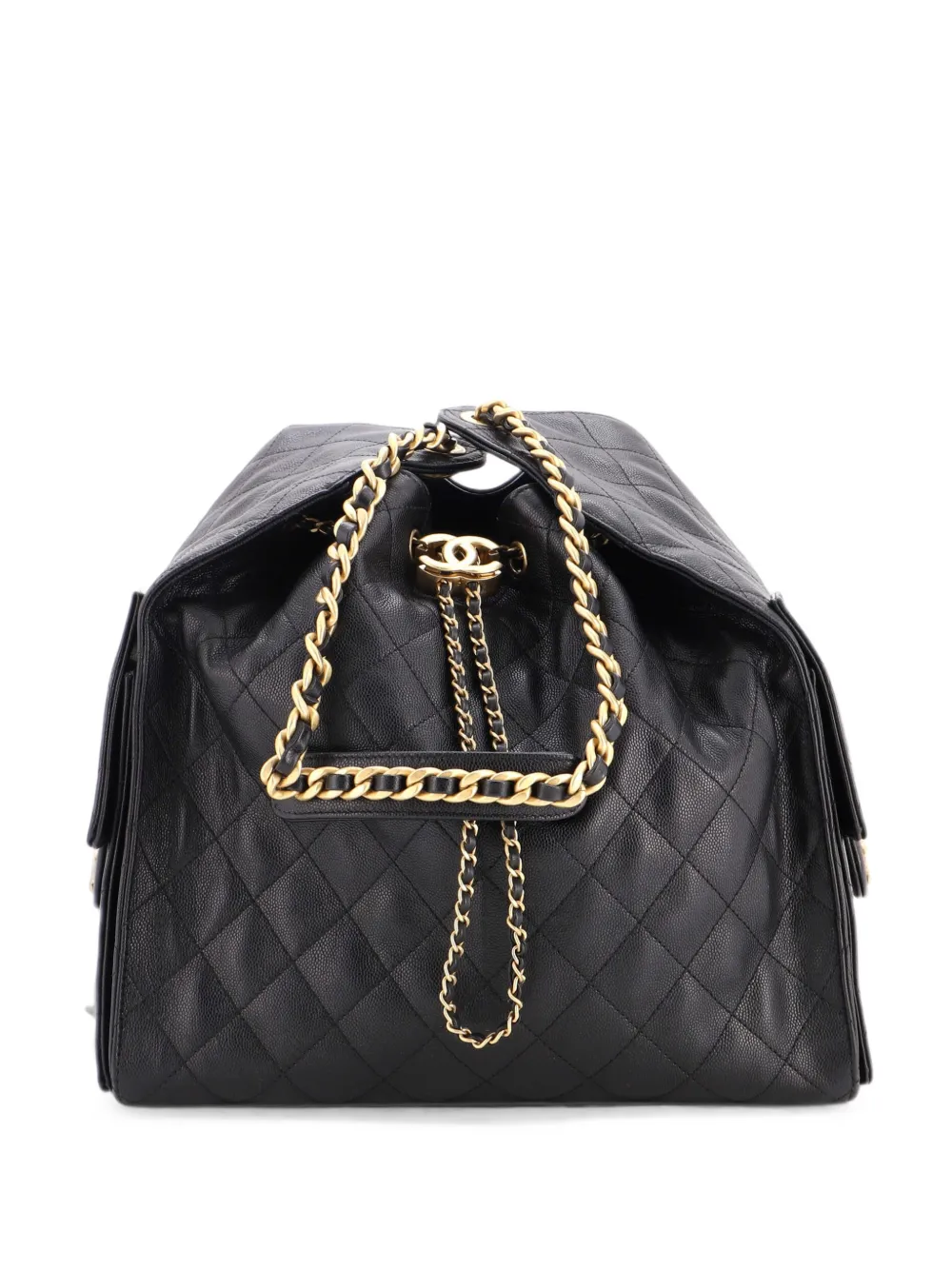 CHANEL Pre-Owned 25 Quilted Caviar Medium hobo bag - Nero