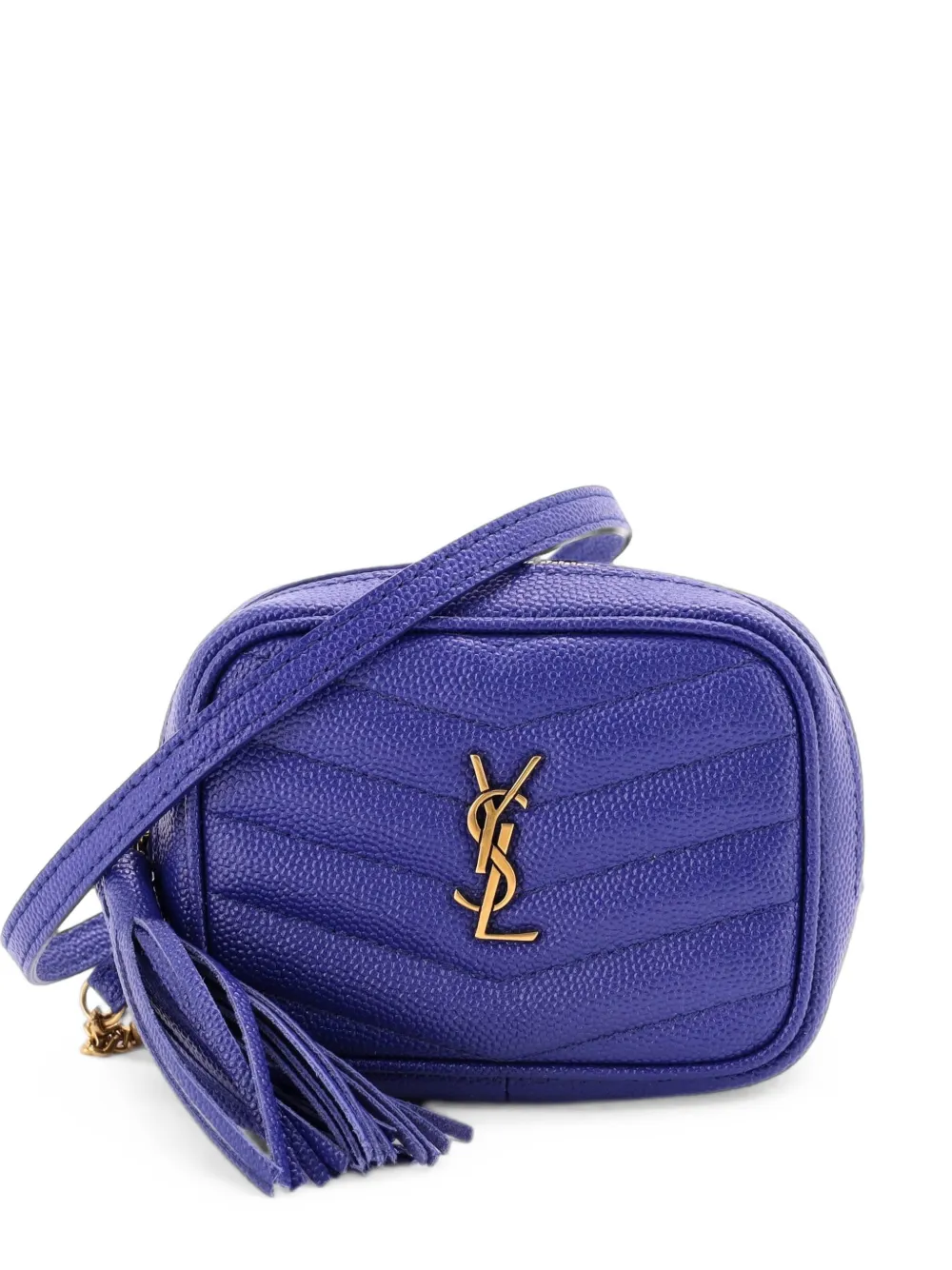 Saint Laurent Pre-Owned Lou Camera Bag Matelasse Chevron Leather Baby crossbody bag - Blau