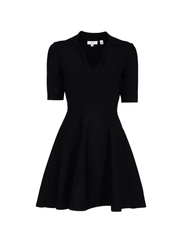 A.L.C. Maribelle V-neck Mini Dress in Black