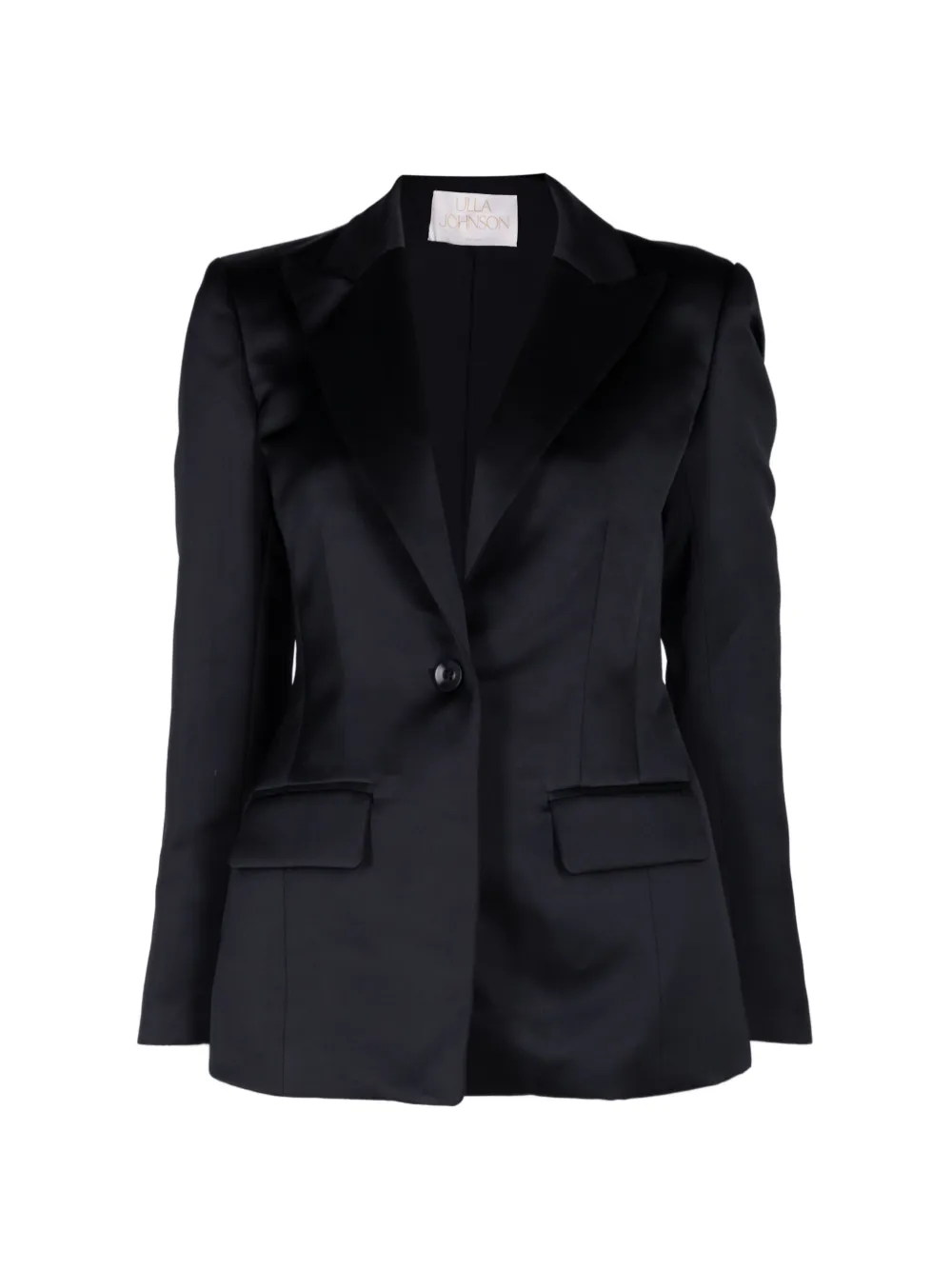 Ulla Johnson Blazer Soline in raso - Nero