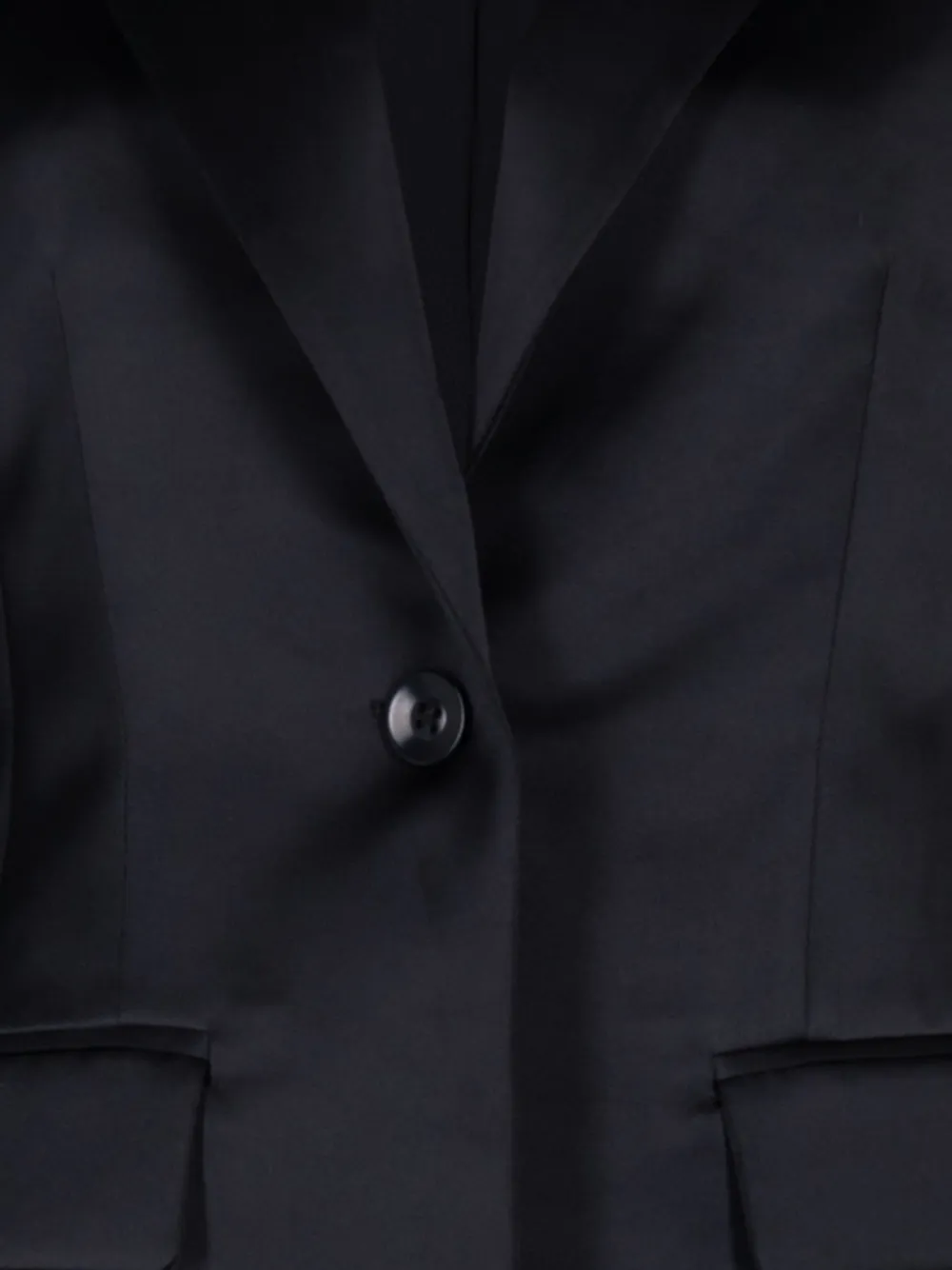 Ulla Johnson Soline Satin Blazer in Black, view 3