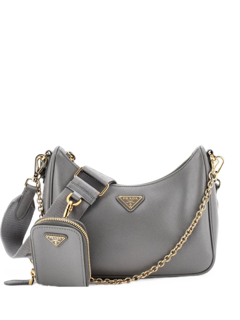 Prada Pre-Owned Re-Edition 2005 Shoulder Bag Saffiano Leather Small crossbody bag - Grigio