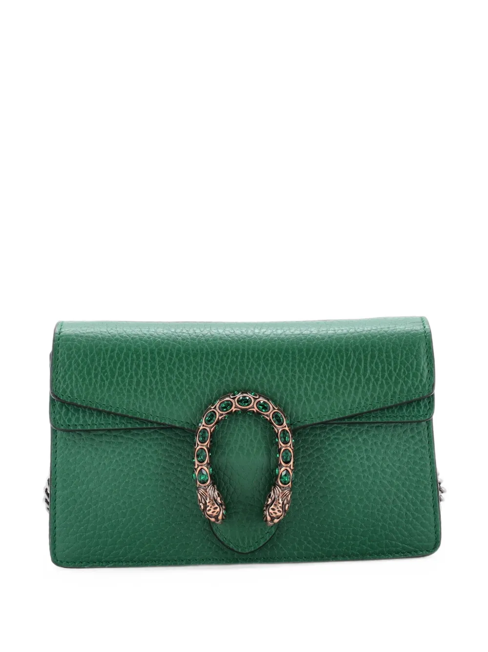 Gucci Pre-Owned Dionysus Bag Leather Super Mini clutch bag - Verde