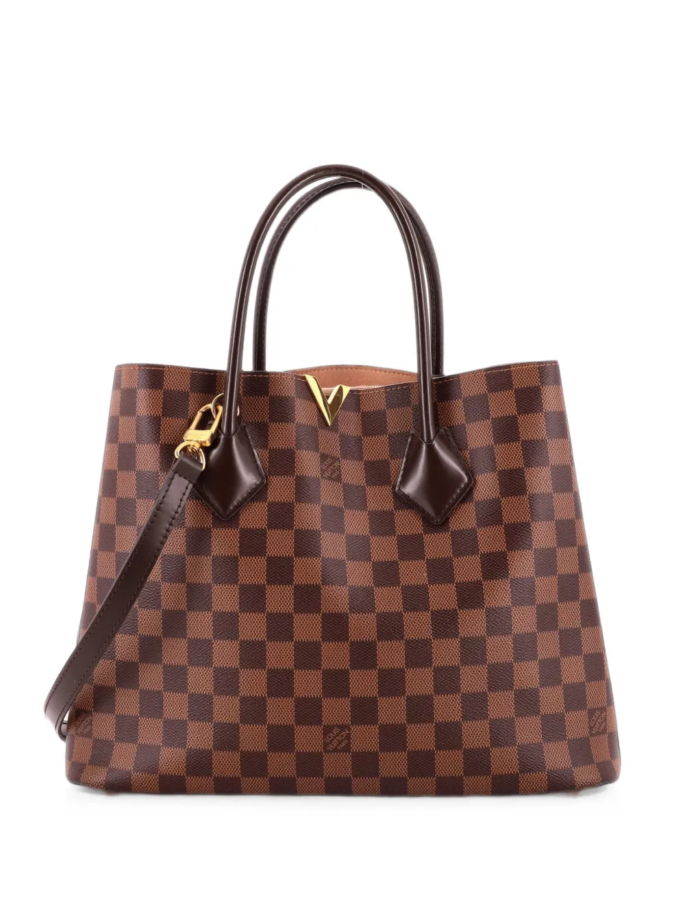 Louis Vuitton Pre-Owned Borsa tote Kensington in tela Damier - Marrone
