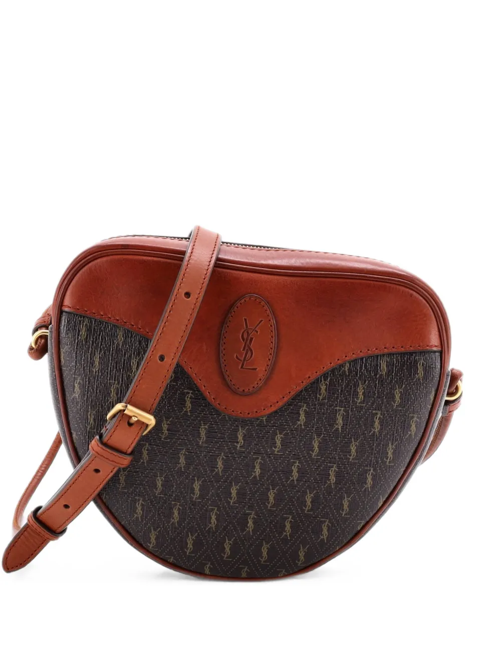 Saint Laurent Pre-Owned Kleine Le Monogramme Umhängetasche aus All Over-Monogramm-Canvas - Braun