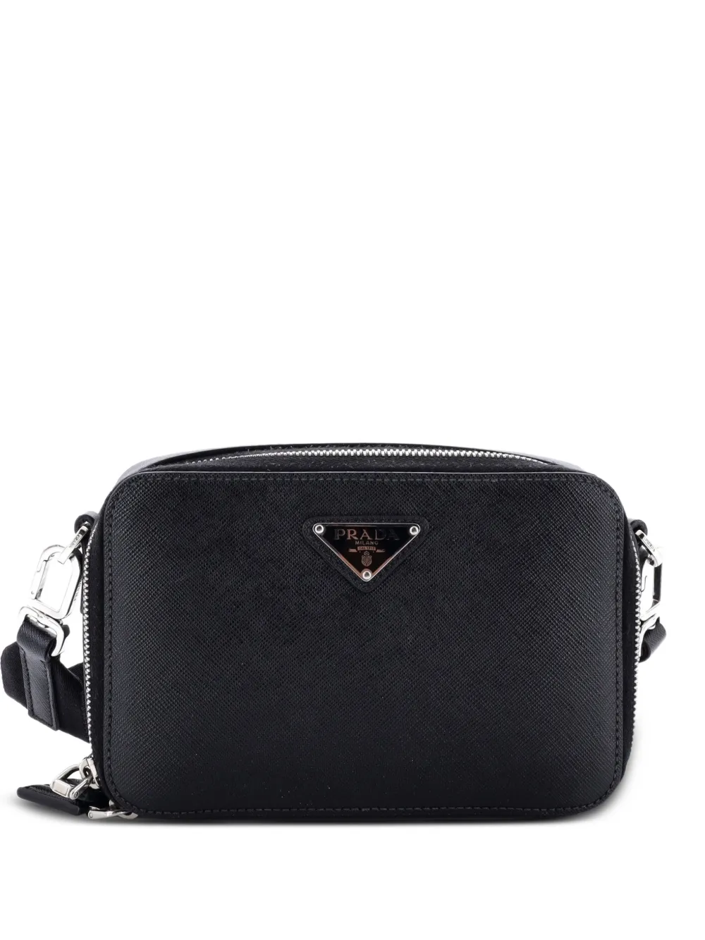 Prada Pre-Owned Brique Camera Saffiano Leather Mini crossbody bag - Nero