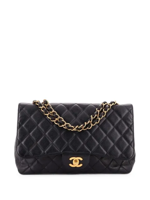 CHANEL Pre-Owned Classic Single Flap Bag Quilted Caviar Jumbo shoulder bag