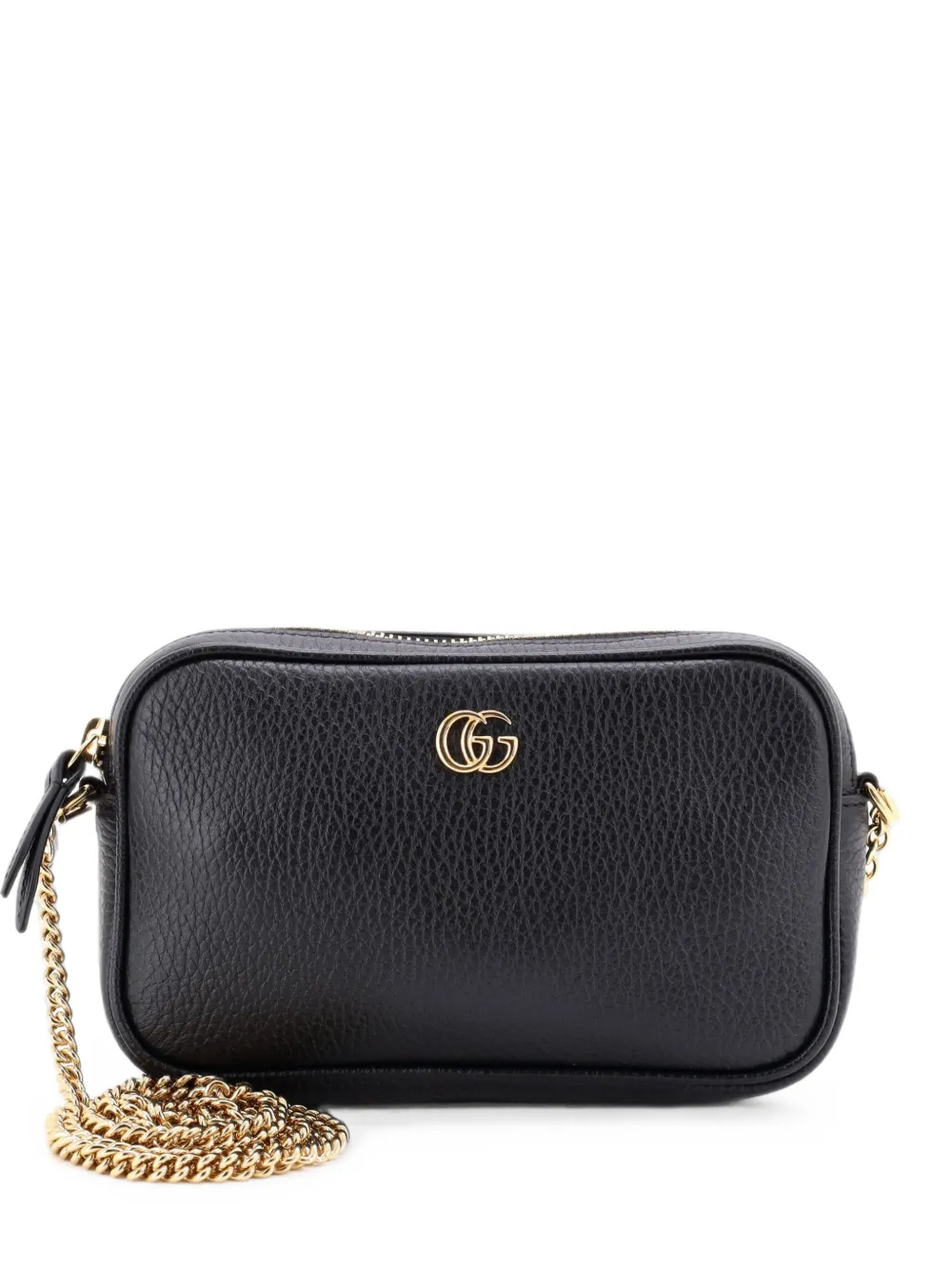 Gucci Pre-Owned GG Marmont Crossbody Bag Leather Mini shoulder bag - Nero