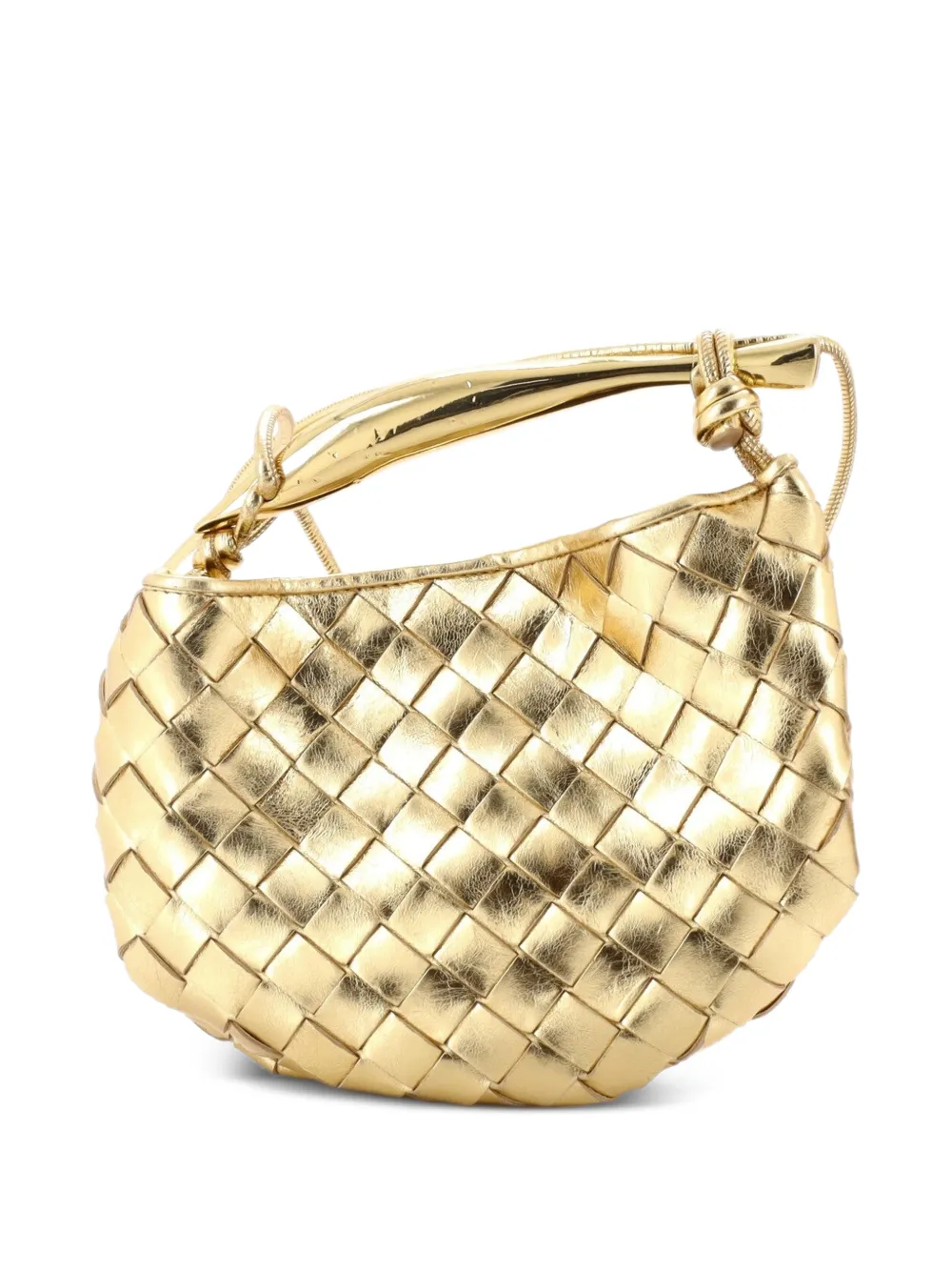 Bottega Veneta Pre-Owned Sardine Top Handle Bag Intrecciato Nappa Mini satchel - Gold