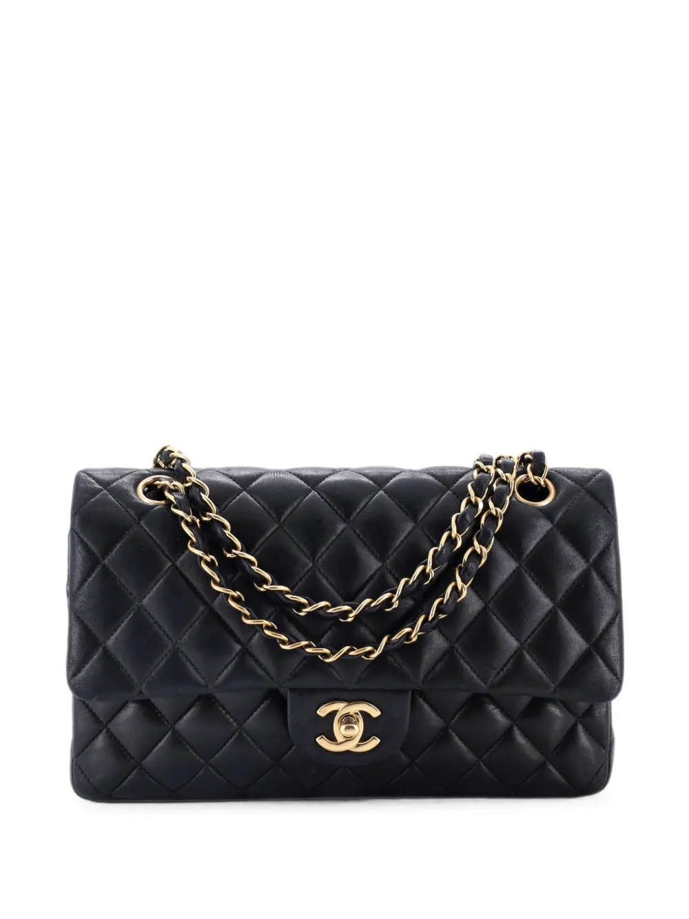 CHANEL Pre-Owned クラシック ダブルフラップ マトラッセ ラムスキン