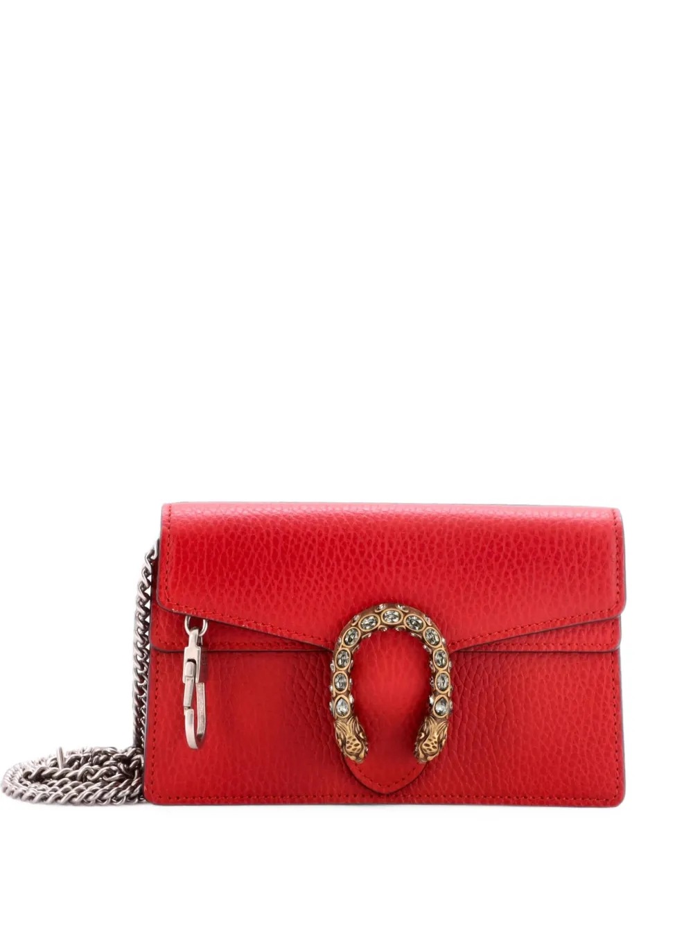 Gucci Pre-Owned Dionysus Bag Leather Super Mini clutch bag - Rot