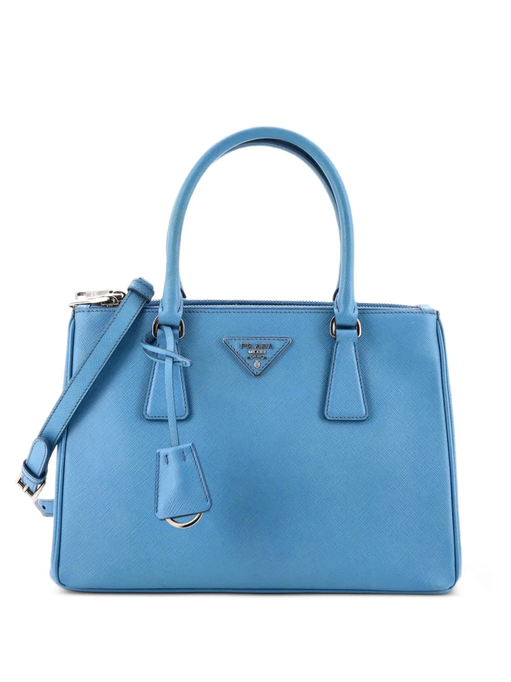 Prada Pre-Owned Galleria Double Zip Tote Saffiano Leather Small crossbody bag - Blue